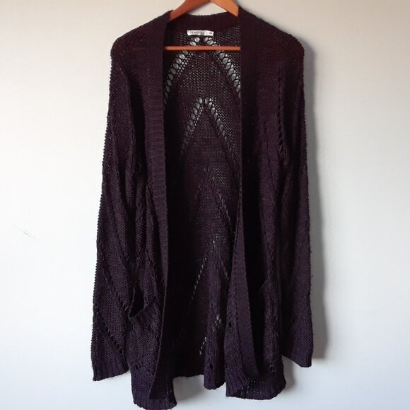 Vintage Boho Knit Open Cardigan Revolution by Ricki's XL - Picture 2 of 8